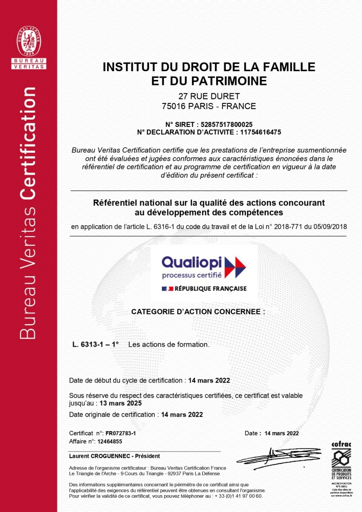 CERTIFICATION QUALIOPI