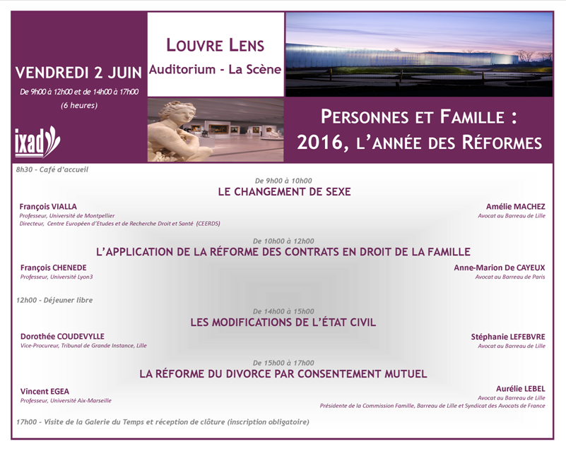 Personnes et Famille : 2016 l'année des réformes